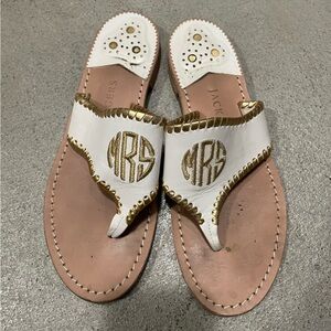 Jack Rogers Embroidered "MRS" Sandal